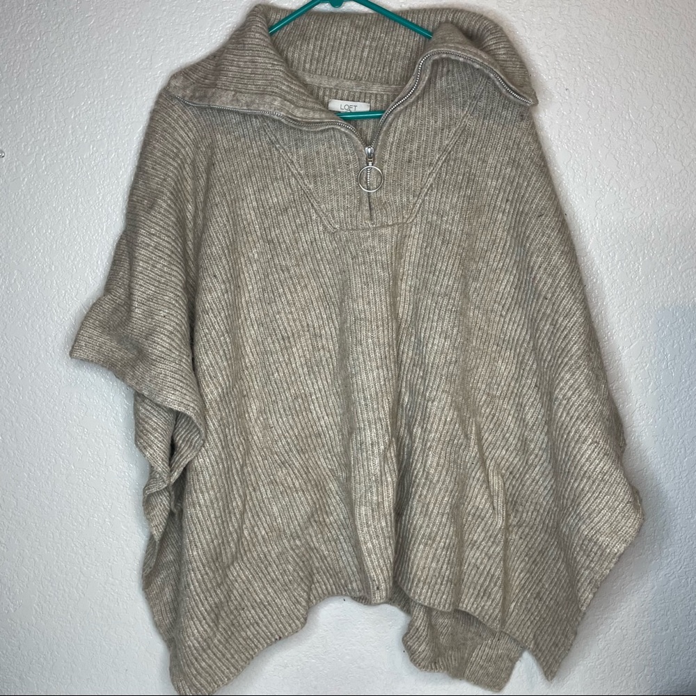 Loft knit poncho
